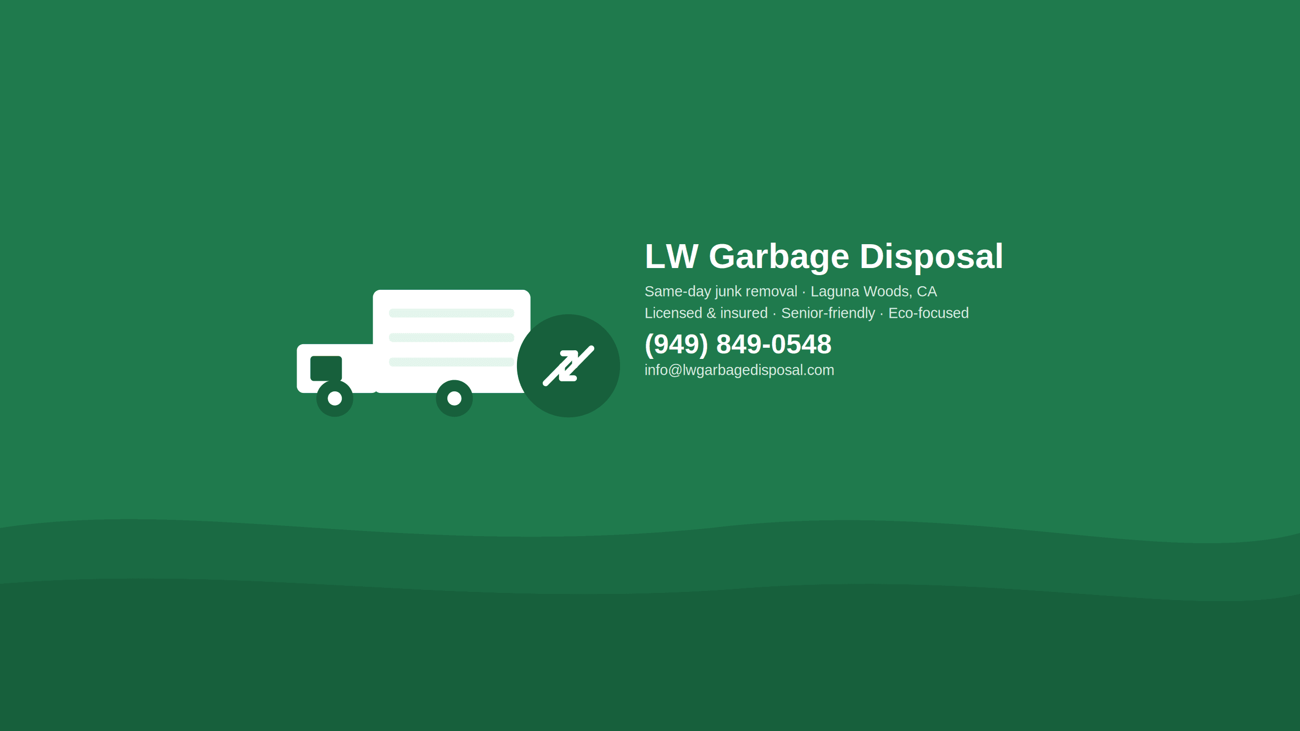 L W Garbage Disposal & Recycling Service banner
